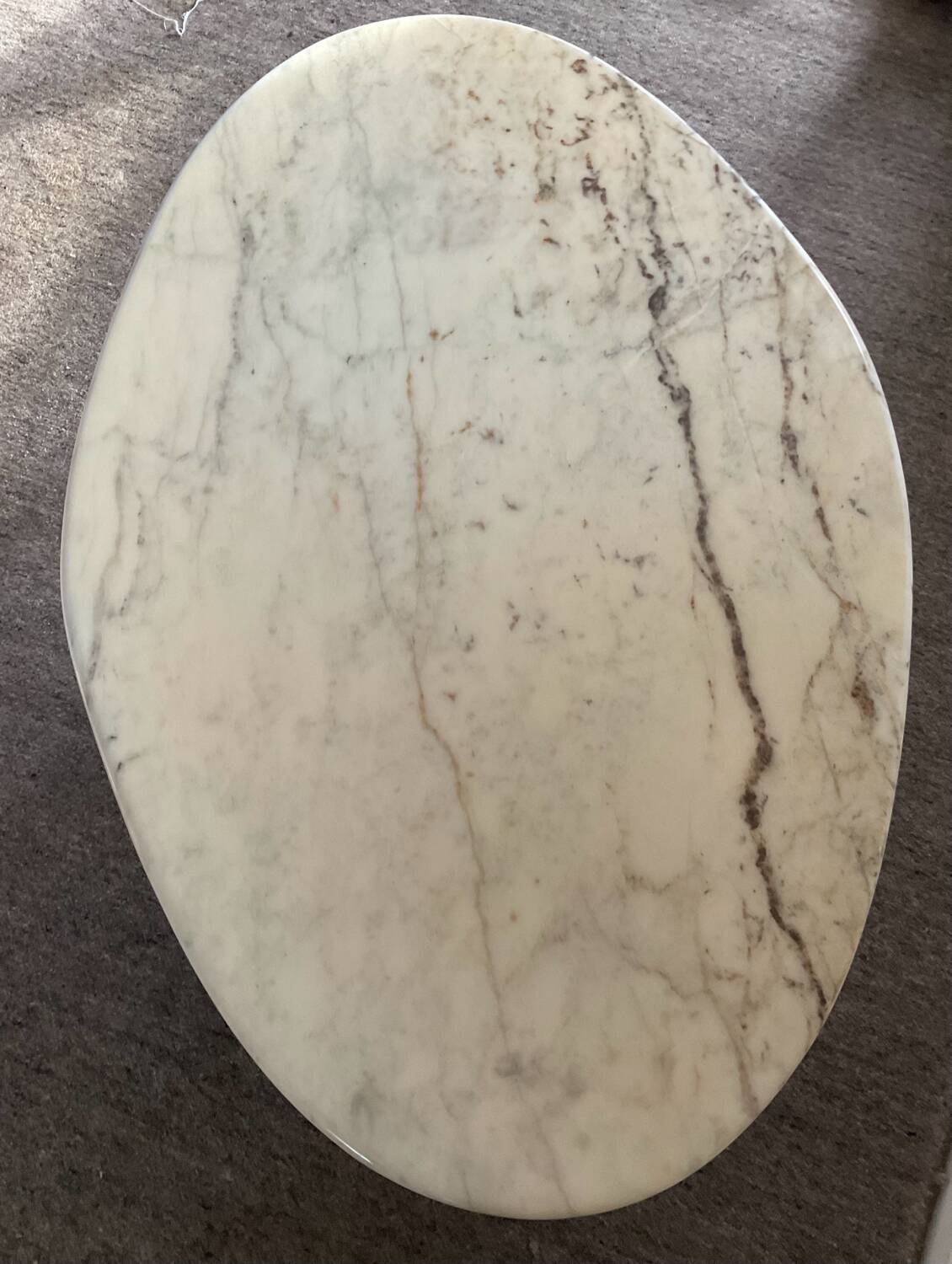 Vintage Carrara marble coffee table