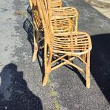 4 rattan chairs from the 1960s