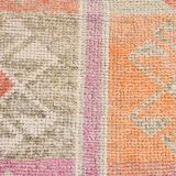 3x10 Turkish Pink & Orange Vintage Runner Rug, 91x316Cm