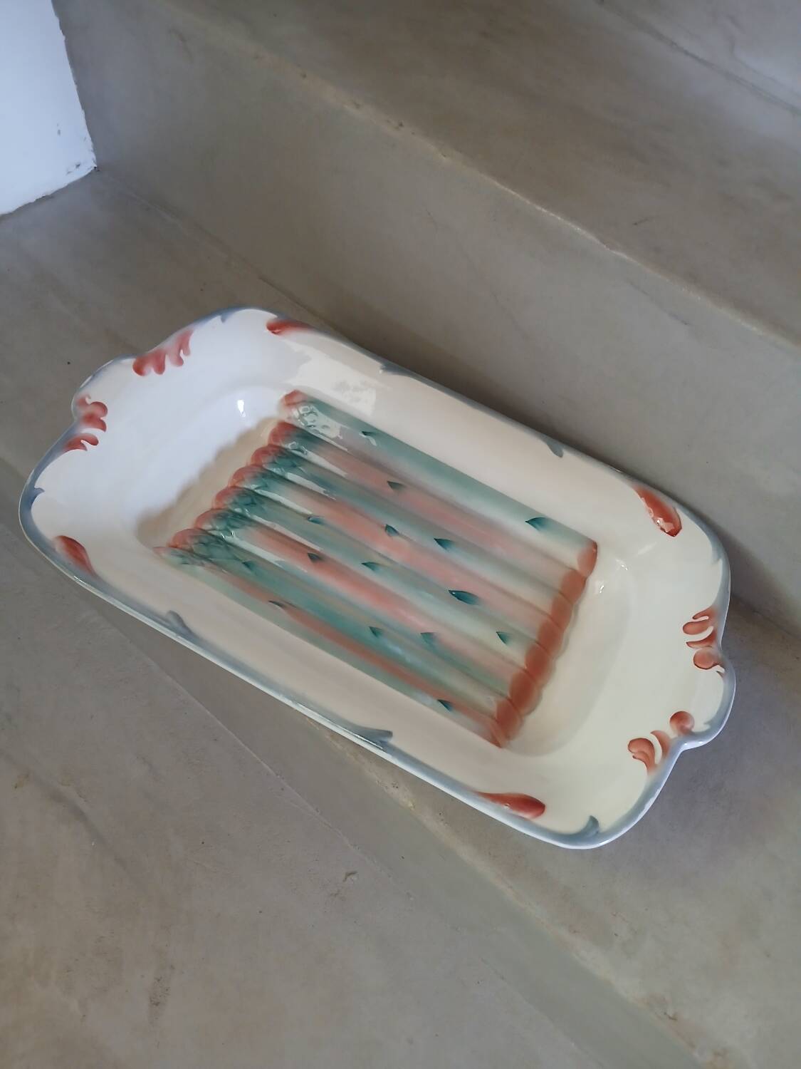 Old Barbotine dish from Digoin and Sarreguemines