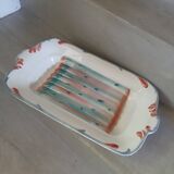 Old Barbotine dish from Digoin and Sarreguemines