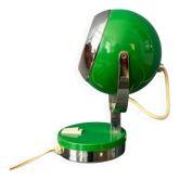 Lampe de table vintage verte en forme de globe oculaire de l'ère spatiale