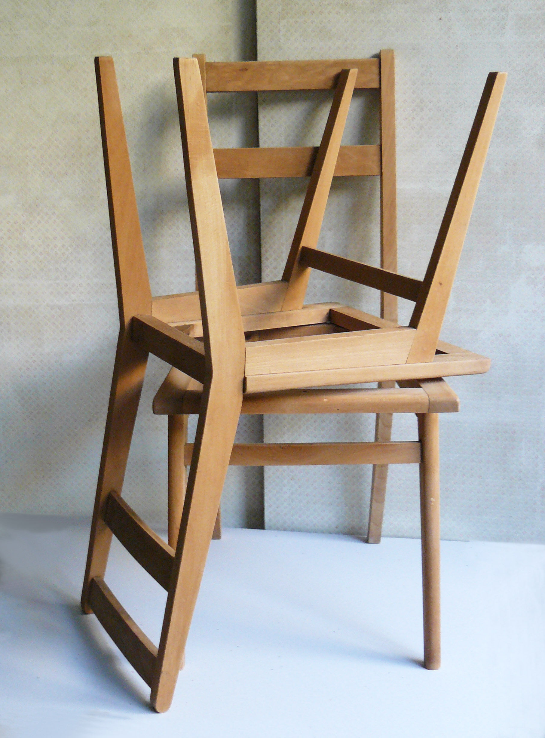 Pair of chairs 50-60 to upholster and skate