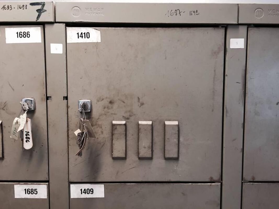 Vintage industrial cabinet by Mewaf, 1950s