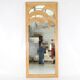 Grand miroir « palmes » en rotin