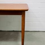 Table basse allongée vintage en teck des années 60