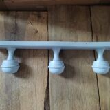 Patinated wooden coat rack 3 hooks