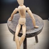 Massive black tripod stool