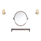 Ensemble de salle de bain, Allibert Lucite, 1970s France
