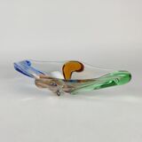 Art glass bowl by F. Zemek for Mstisov Glassworks, Rhapsody collection, Czechoslovakia 1950's