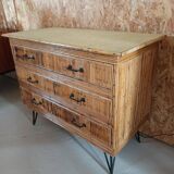 Commode vintage en rotin