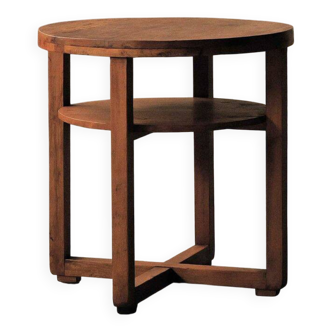 Solid pine gueridon, France, around 1950.