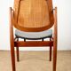 6 Danish chairs in teak, caning and leather, model FD 187 by Arne Vodder.