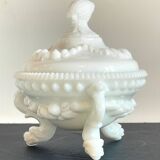 Vintage opaline glass candy dish