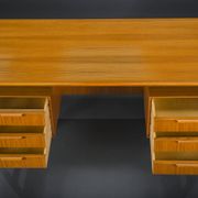 Model 75 Teak Desk by Gunni Omann for Omann Jun Furniture Factory, 1960s