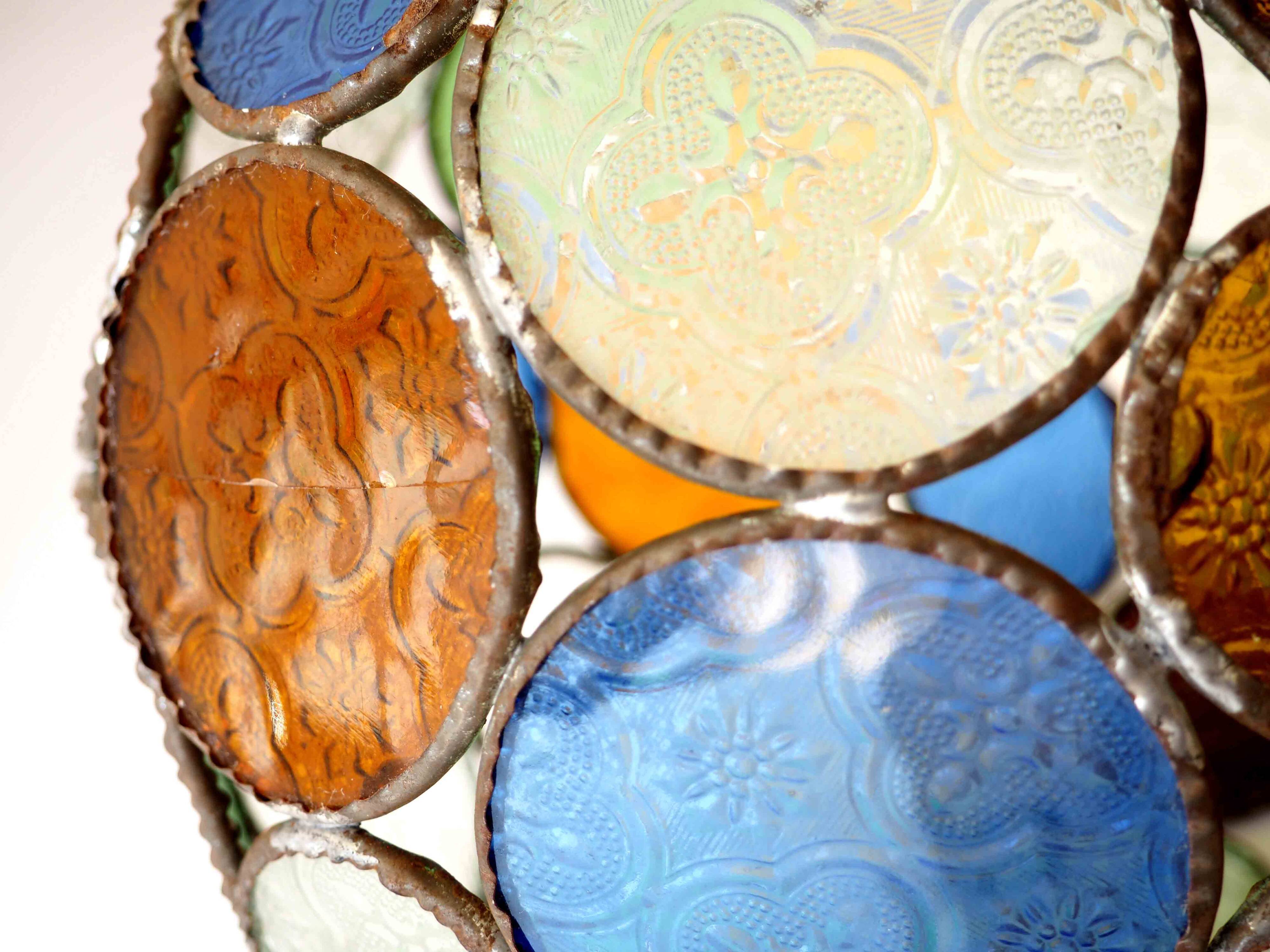 Multicolored ball glassware pendant lamp