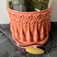 Vintage glass and metal lamp base