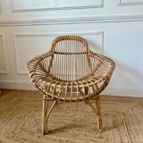 Vintage rattan armchair