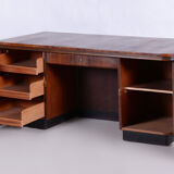 Restored art deco writing desk, Germany, 1930s, revived polish