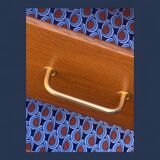 Vintage chest of drawers with oak compass legs, 1950s