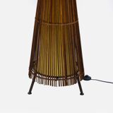 Organic Shaped Bamboo Floor Lamp "Kobe", France, 1980s