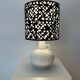 Lampe vase du milieu du siècle avec abat-jour japonais