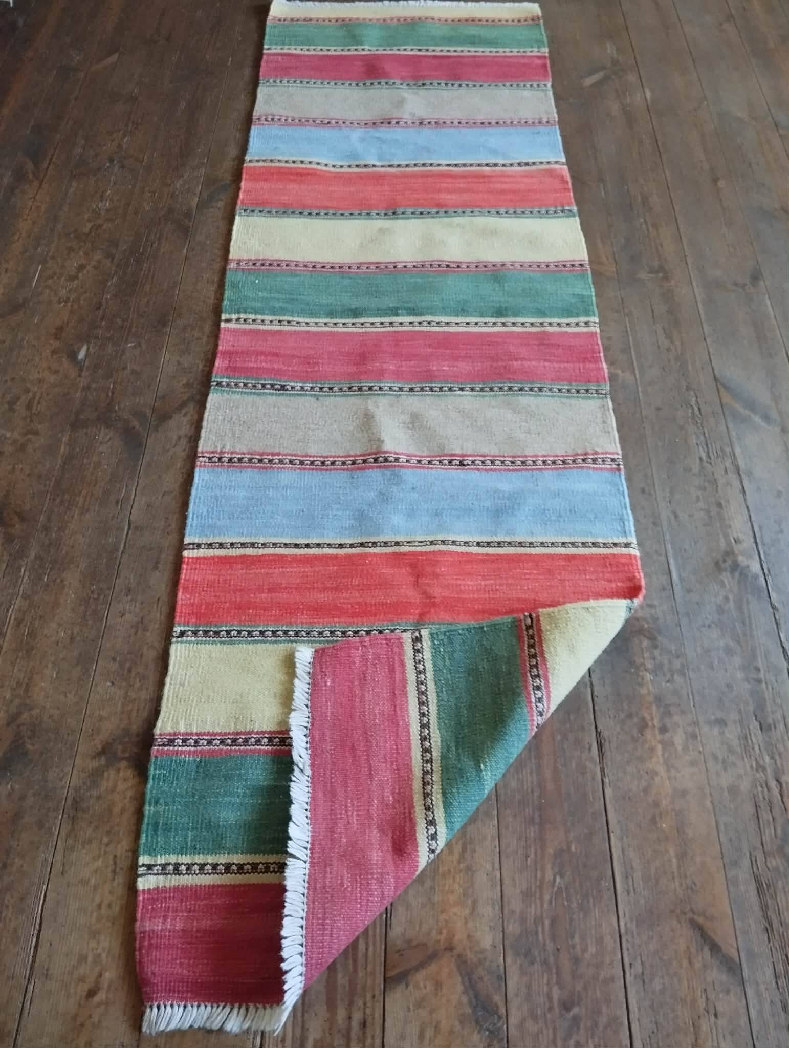 Handmade Qashqaï hallway rug 186x57cm