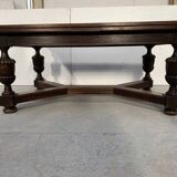 Renaissance style table in oak, 20th century
