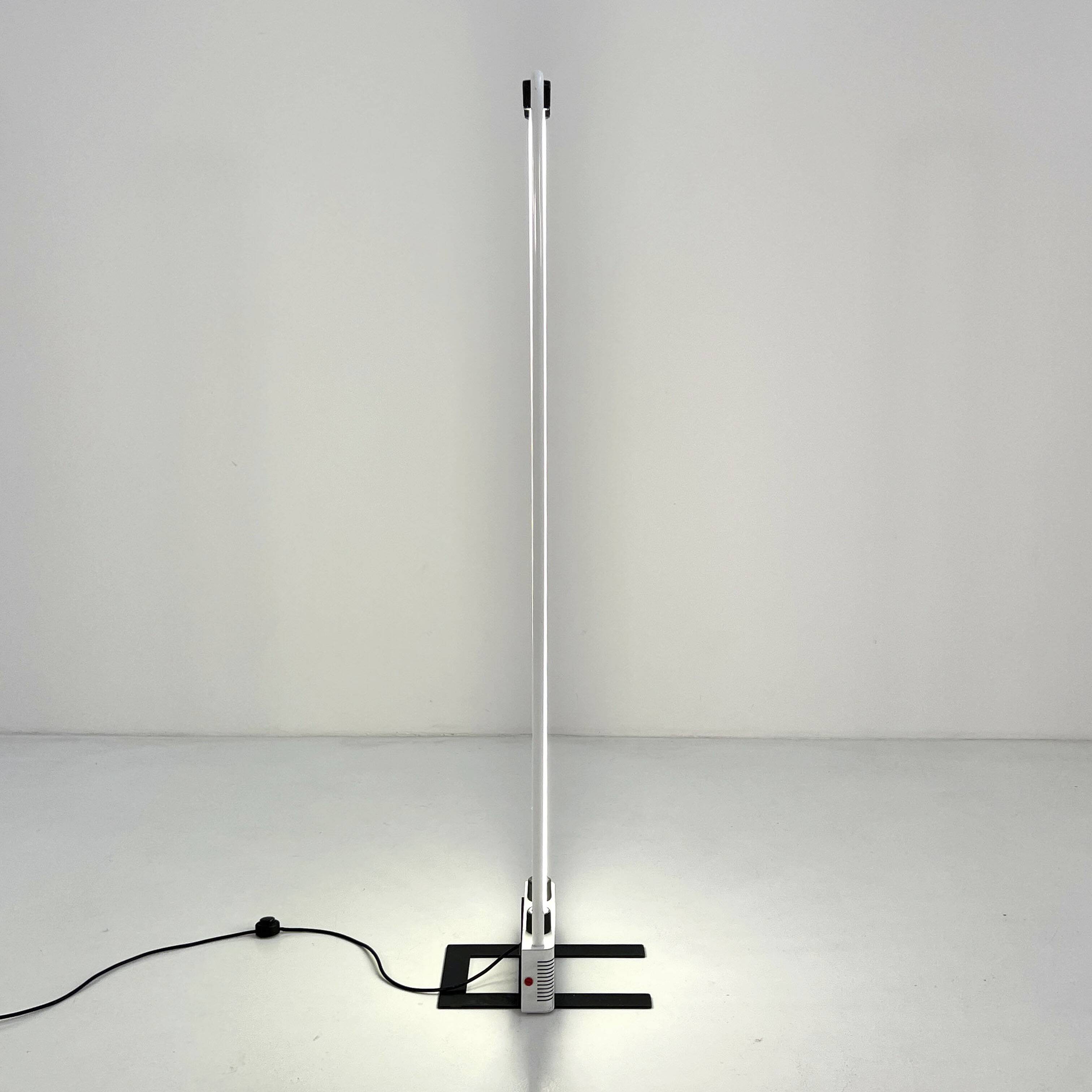White floor lamp by Gian N. Gigante for Zerbetto, 1980