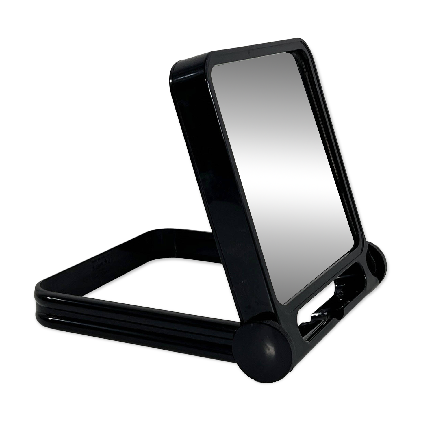 Double Black Table Mirror by Roberto Maderna for Gedy, 1970