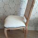 Set of 4 dining chairs in white ceruse wood Louis XV style