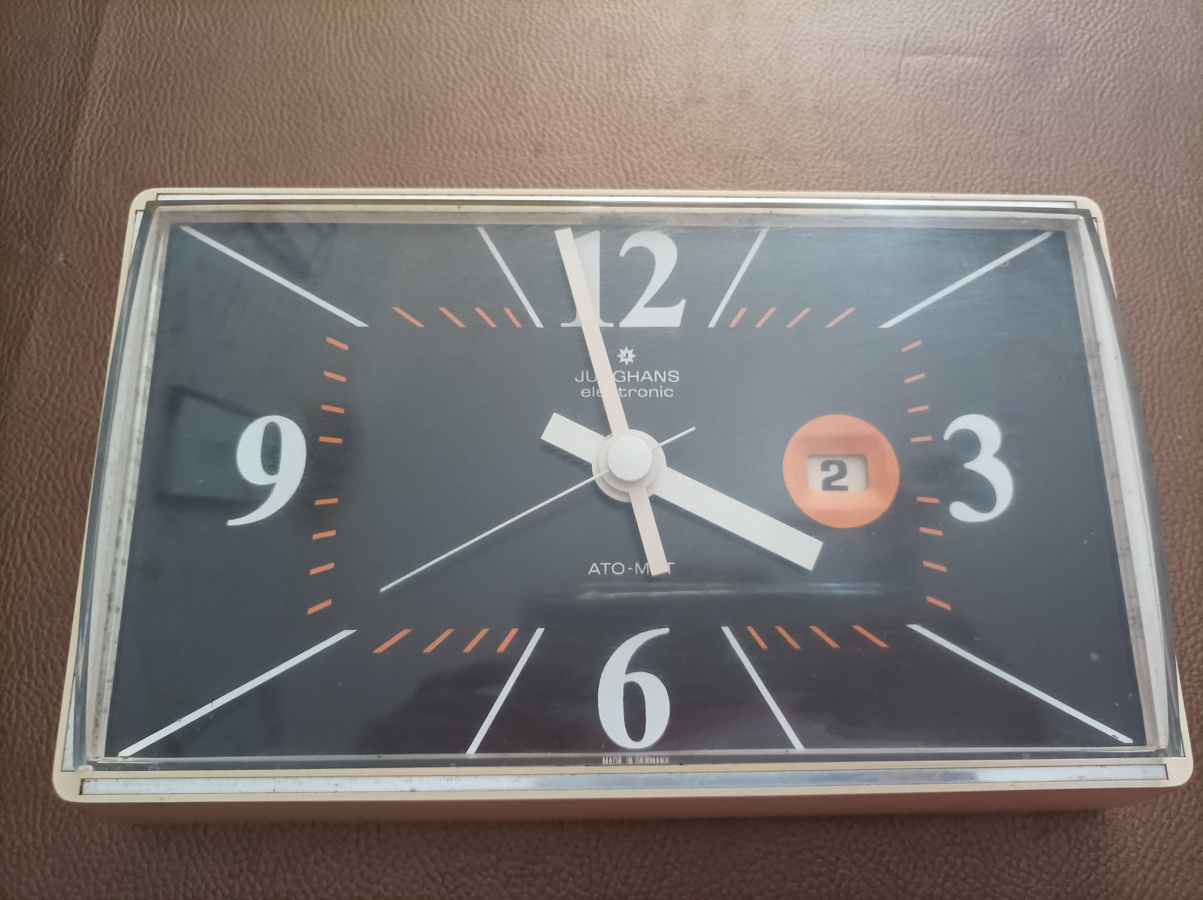 vintage clock rectangular wall pendulum junghans