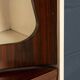 20thC ITALIAN STANDING DRY BAR IN HARDWOOD & CREAM LAMINATE c.1970