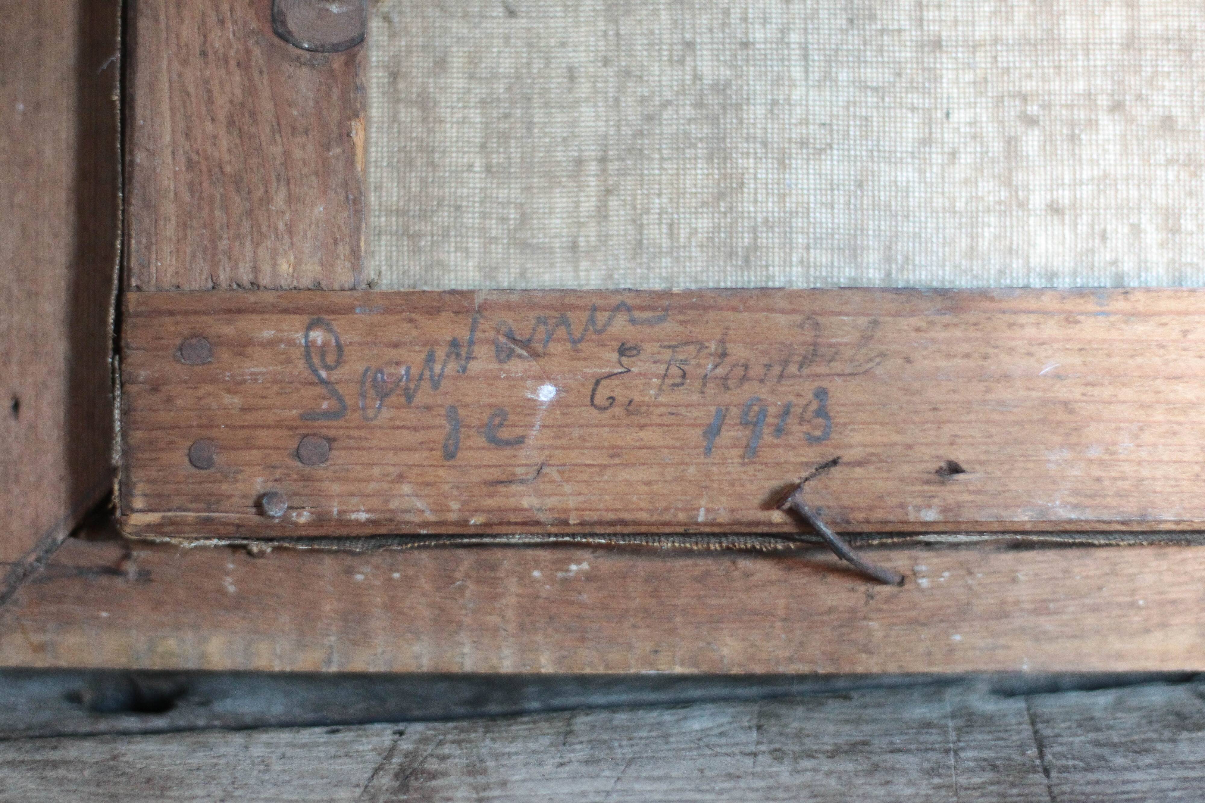 Old painting, marine painting, framed painting, wall painting, boat