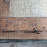 Old painting, marine painting, framed painting, wall painting, boat