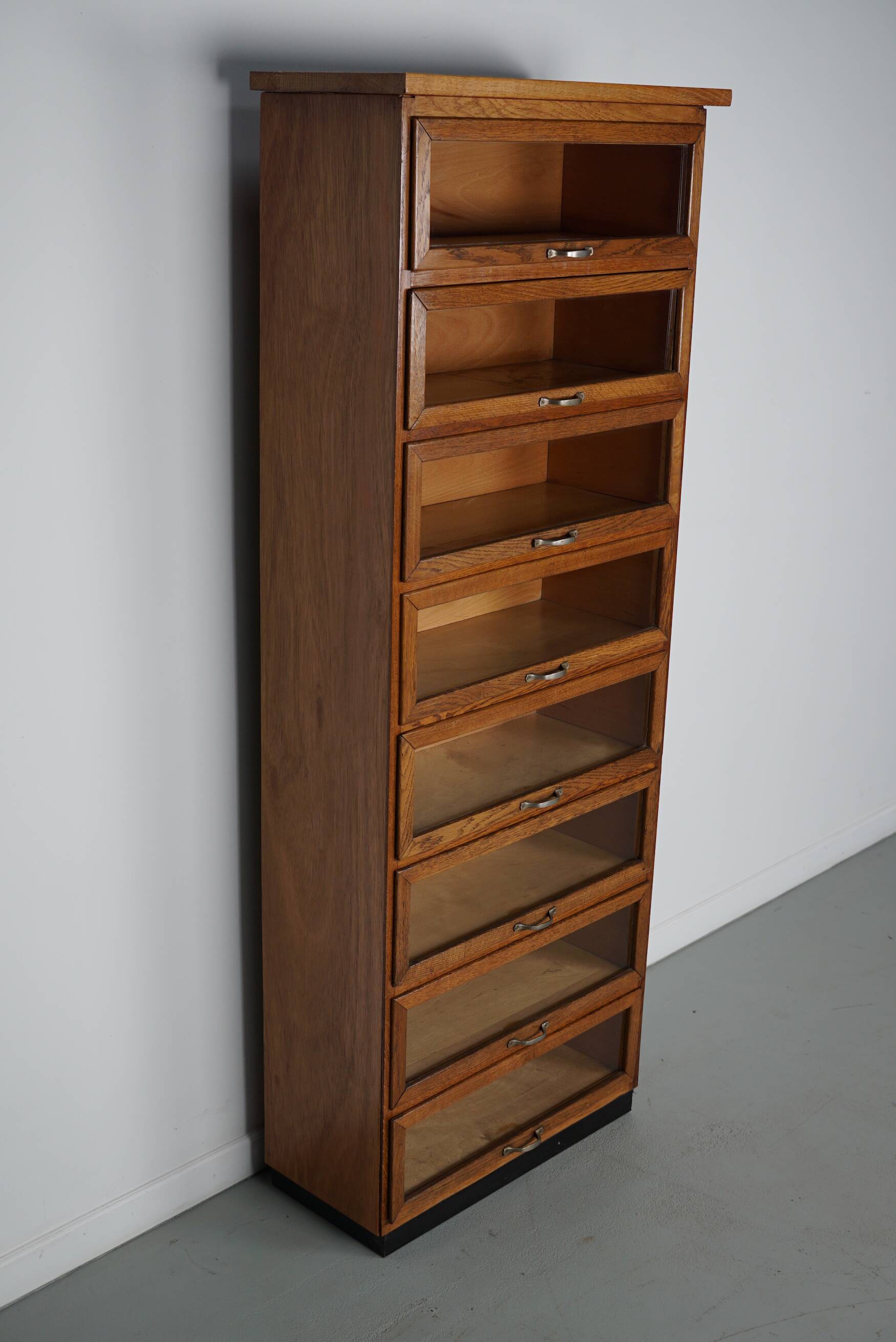 Vintage Dutch Oak Haberdashery Shop Cabinet / Vitrine, 1950s