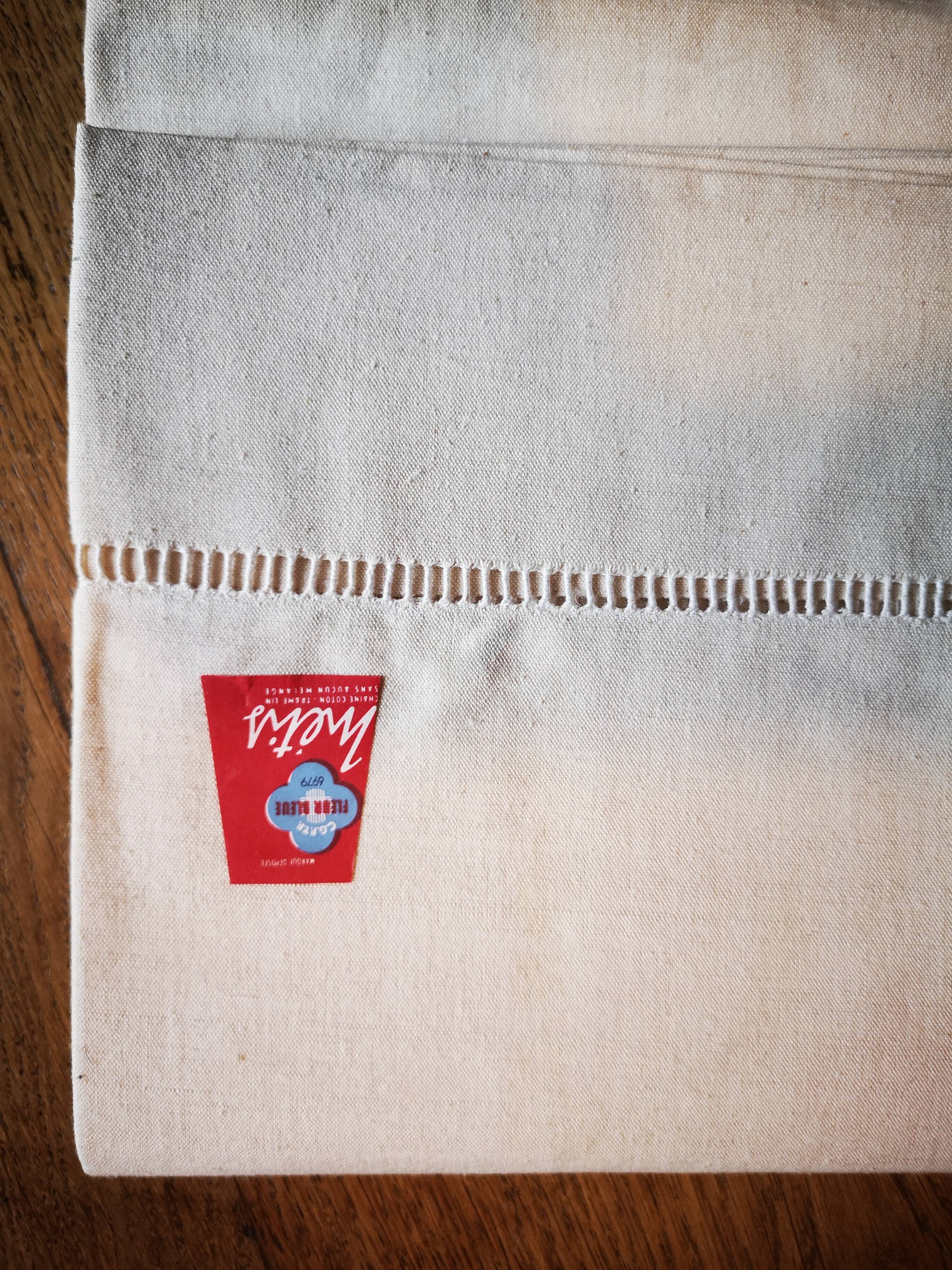 Lot of 6 old sheets in métis 285 x 200 cm