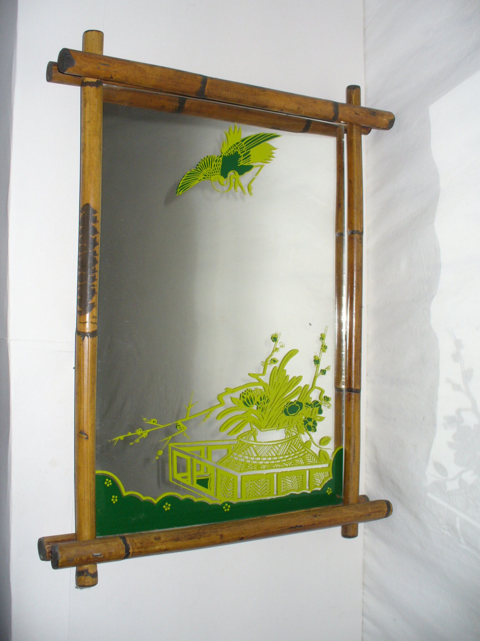 Bamboo mirror from the 40s - 50s