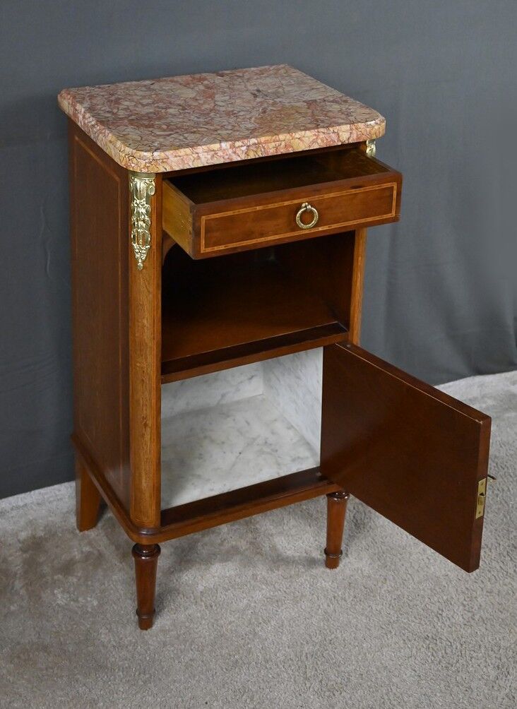 Small living room piece in marquetry, Louis XVI style – early 20th century