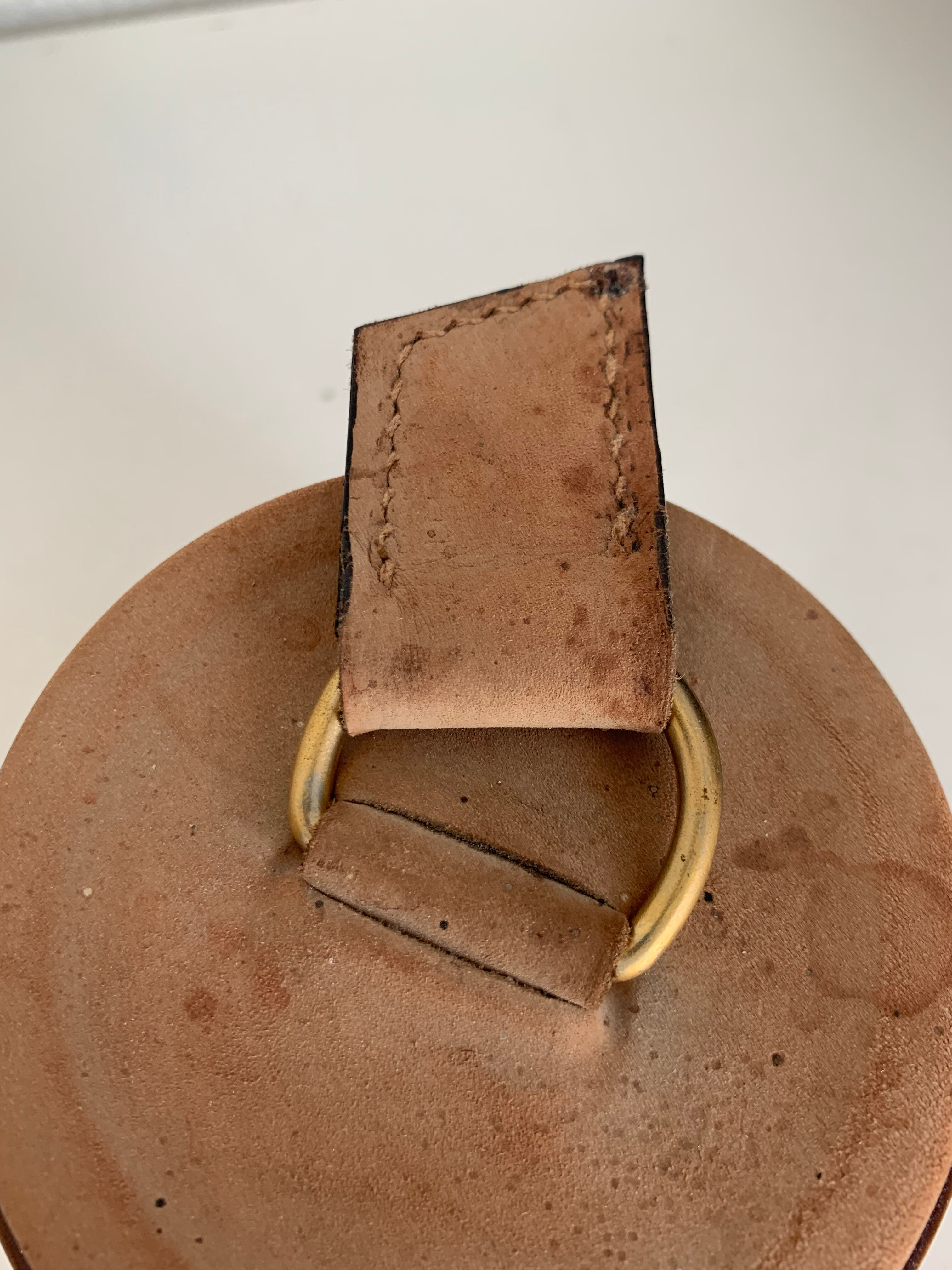 Vintage cigarette holder 1960 Longchamp suede horse - 11 x 10 cm
