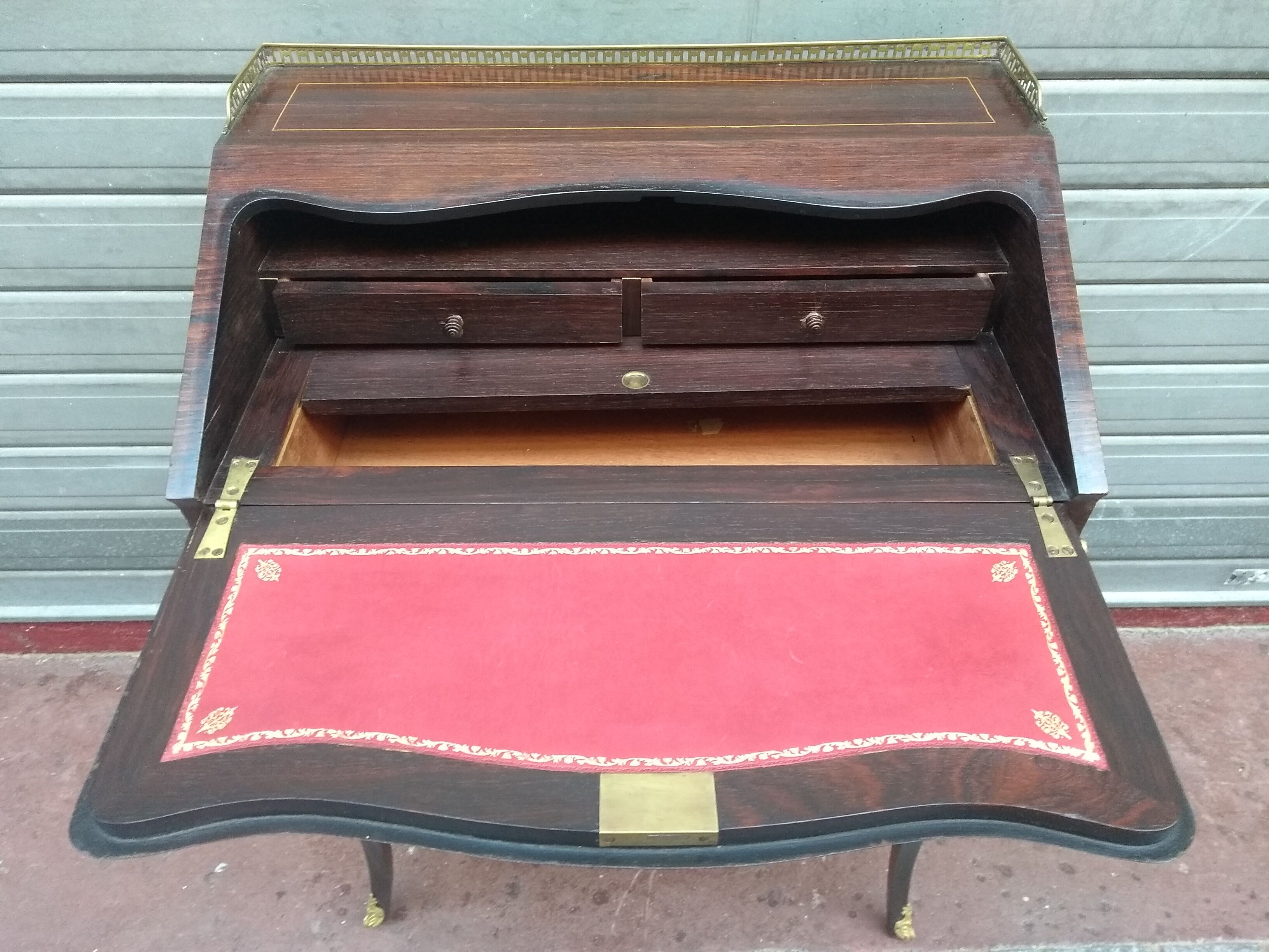 Rosewood slope desk Napoléon III end 19th century