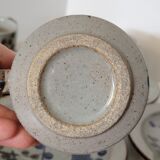 4 tasses et soucoupes en grès émaillé
