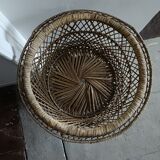 Porte-plante, cache-pot en rotin