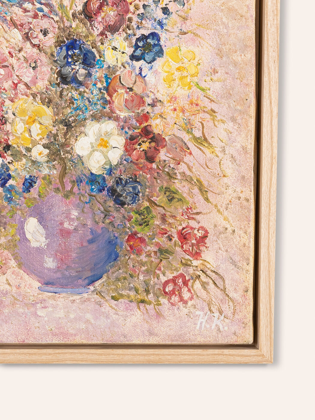 Flower Bouquet from the 1920s, Oil on Canvas, 28 x 38 cm