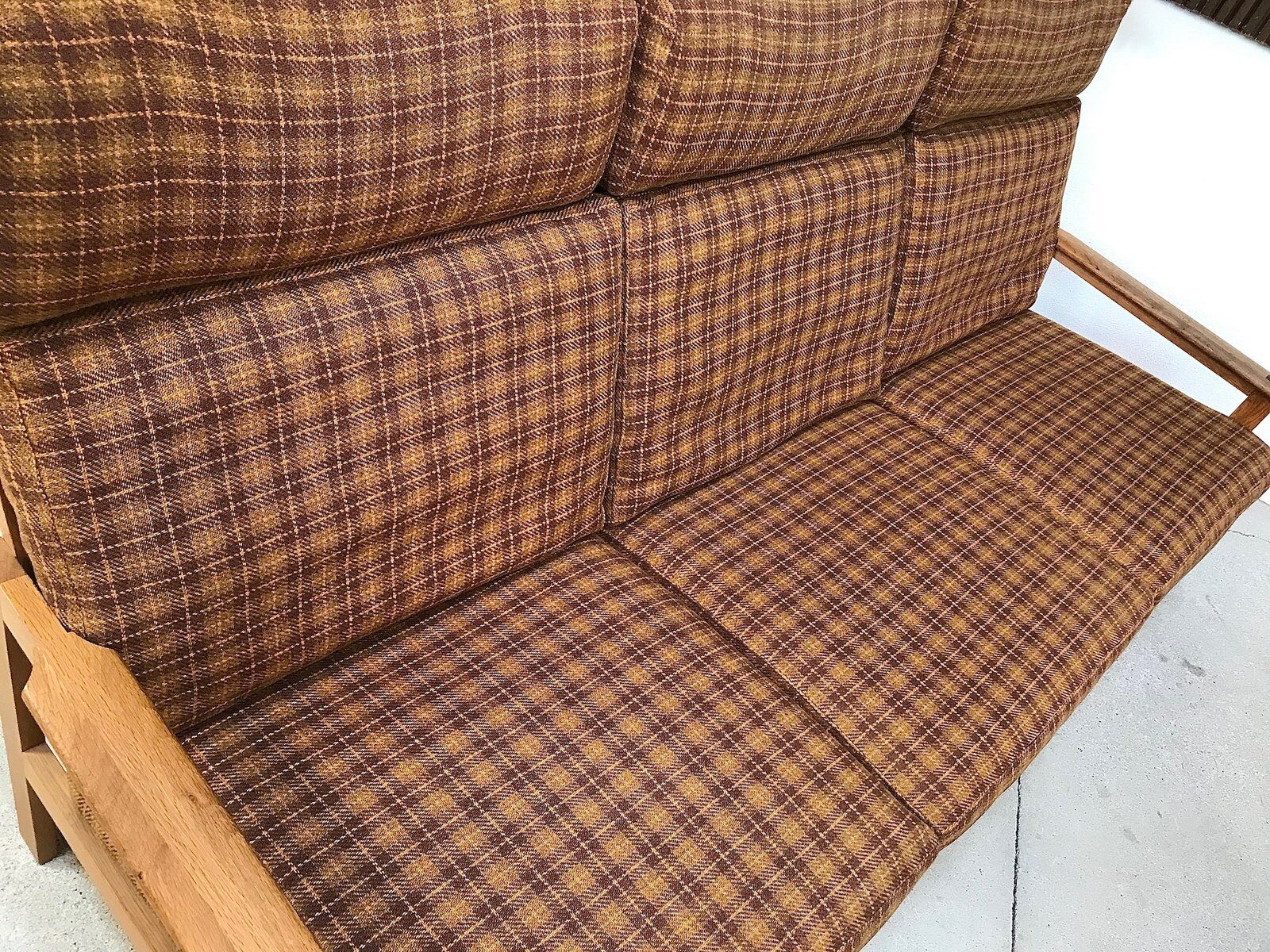 3-seater highback Capella sofa in oak by Illum Wikkelsø, Denmark 1960s