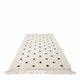 Berber hallway rug with black dots in wool