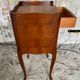 Antique Nightstand Louis XV Style Wood 3 Drawers + Vintage Case #