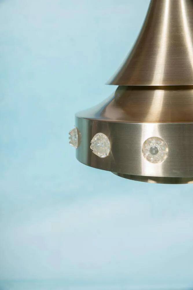 Danish space age suspension design, vintage pendant from the sixties.