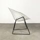 Diamond Chair Black and White by Harry Bertoia for Knoll, 1960