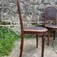 6 Louis XVI style chairs in solid beech and Cordovan leather, 1900